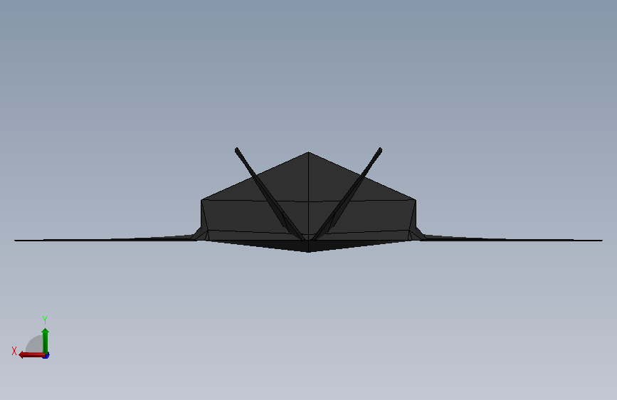 F-117 夜鹰 背面视图