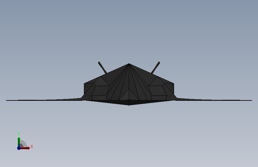 F-117 夜鹰 正面视图