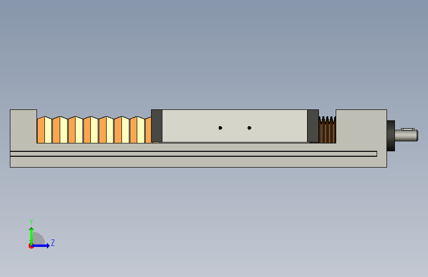 小型数控机床SCHUNK A-15-B-155的y轴运动 左侧视图