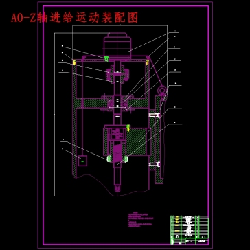 数控铣床Z轴进给系统设计含5张CAD图