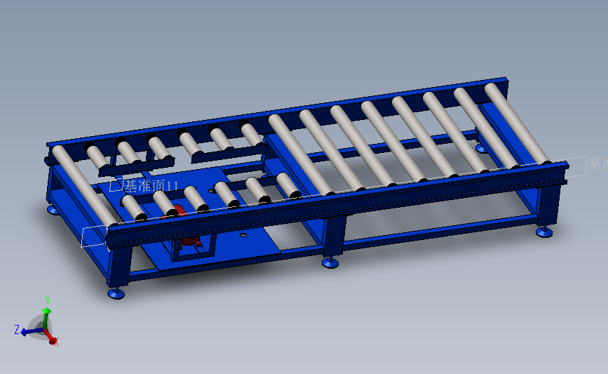 链条式滚筒输送机 Solidworks 2017 模型图纸下载 懒石网