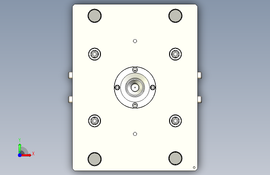 A1004208-模具冰盒注塑模具 正面视图