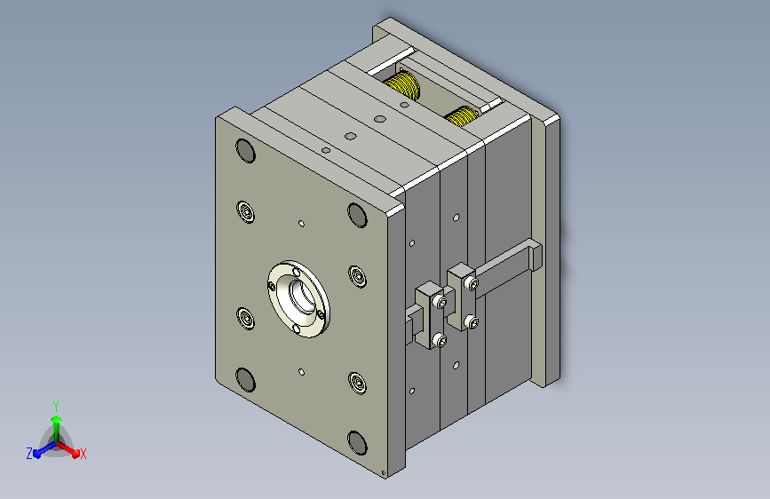 A1004208-模具冰盒注塑模具 主视图