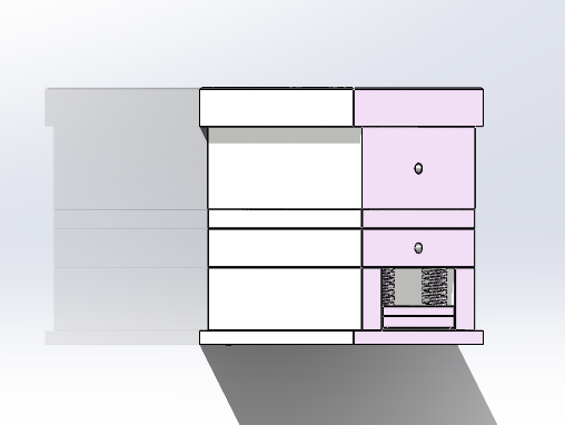 灯具主体模具设计 背面视图