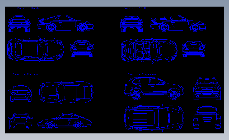 保时捷汽车cad