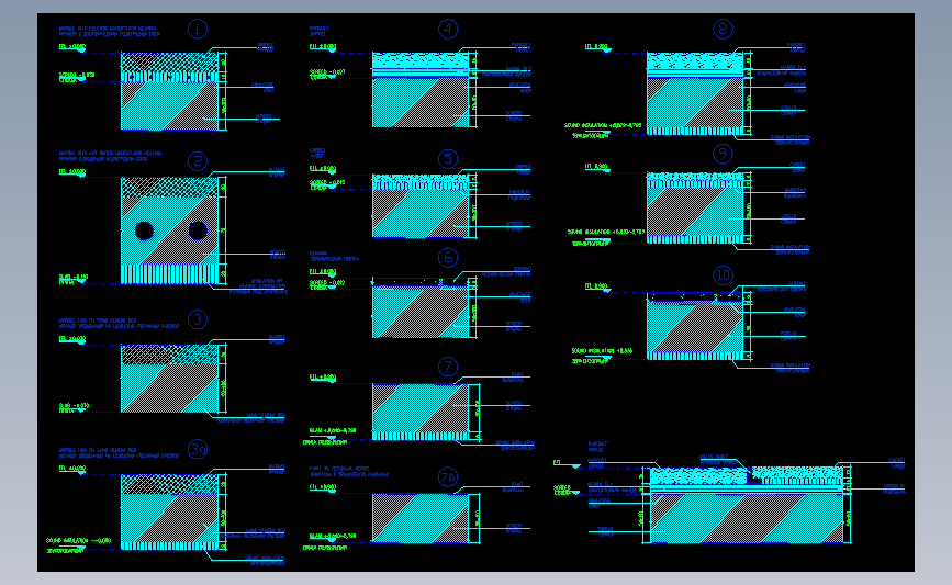 各种底板类型模型cad