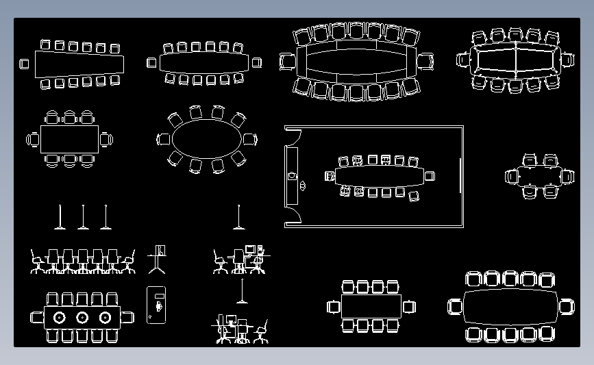 家居餐桌等布局全套cad
