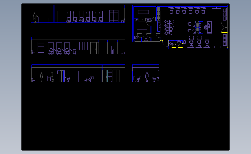 没法沙龙理发厅等cad