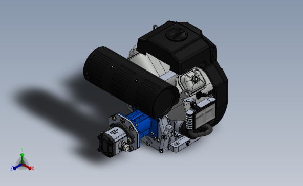670cc22马力发动机引擎SolidWorks