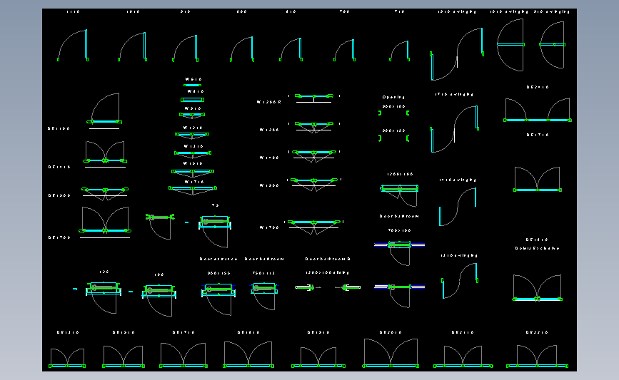装修门窗各种门和窗户块cad