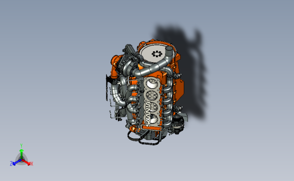 V8发动机带无级变速器涡轮增压静液压传动