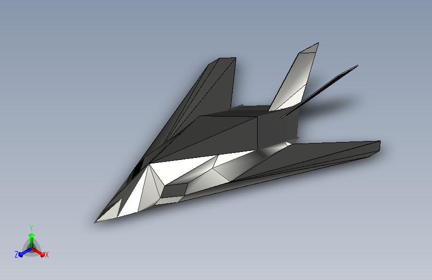 F-117夜鹰隐身战机简易造型