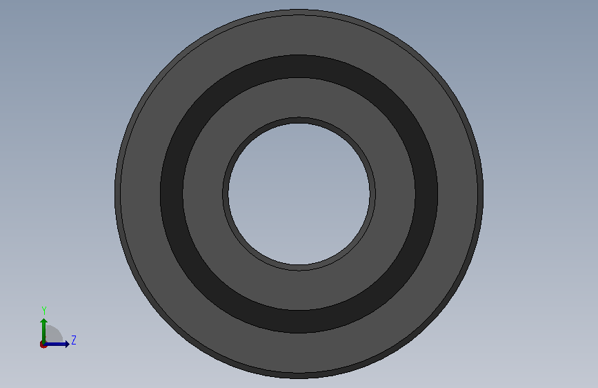 A1004818-6000ZZ 10mm x 26mm x 8mm 双屏蔽轴承 左侧视图
