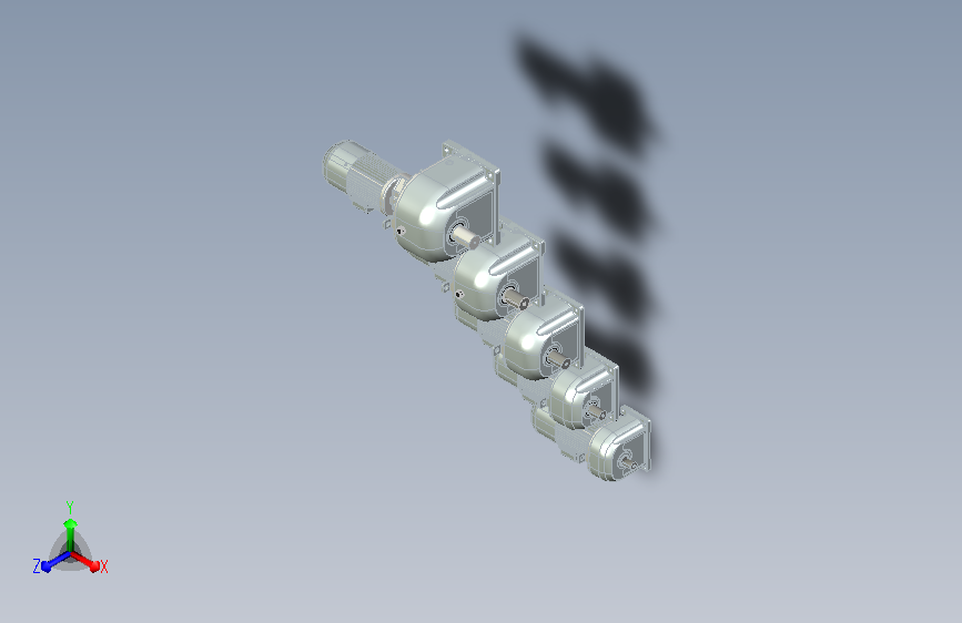 带制动器的电机减速器系列GM DPB-22 kw三菱电机
