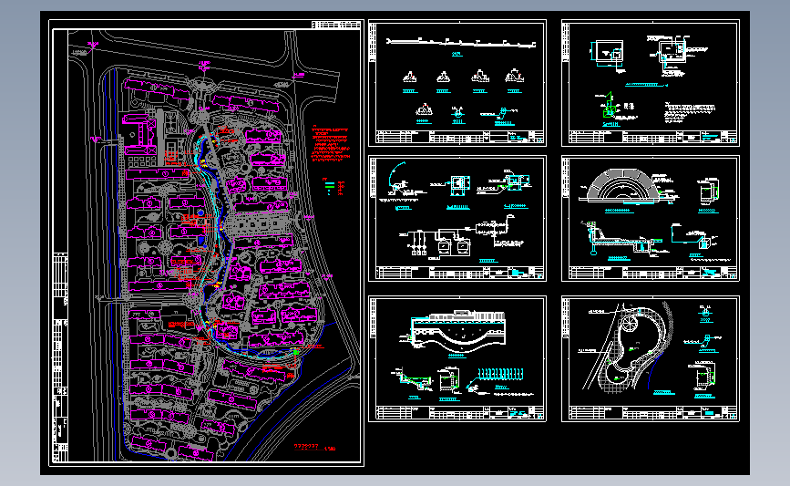 南昌某小区水景给排水设计图纸