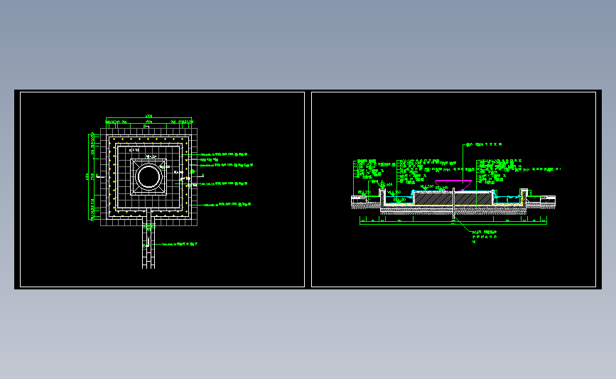 喷泉水体结构大样图