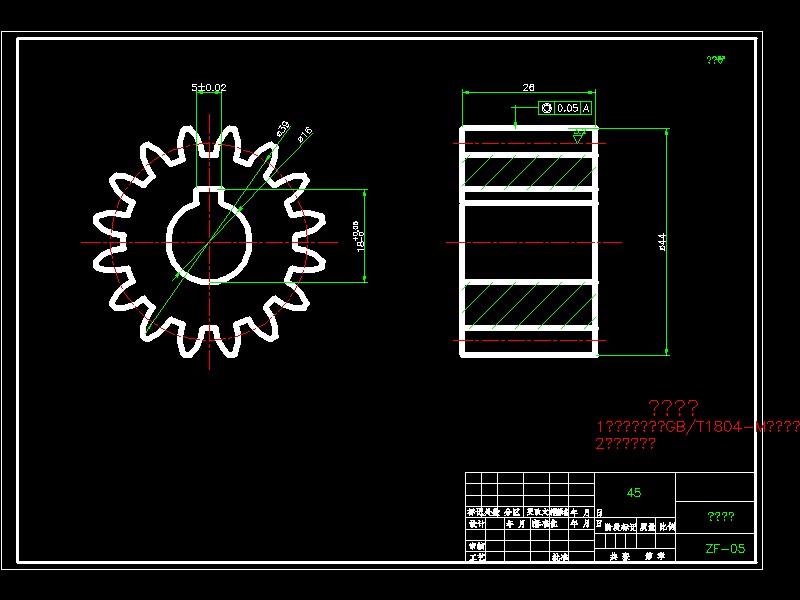 Q180-外啮合齿轮泵的设计及运动仿真【三维SolidWorks】 主视图