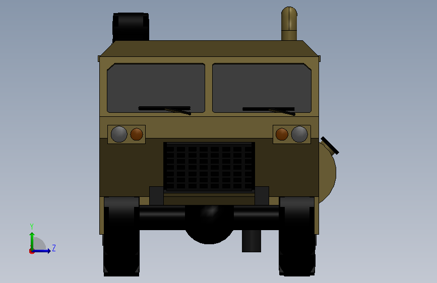 M977重型军用卡车 左侧视图