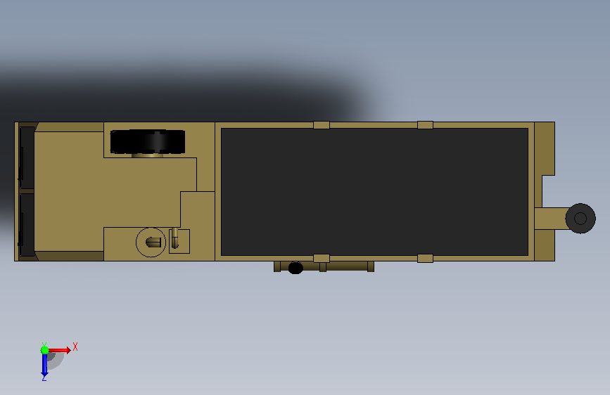 M977重型军用卡车 俯视图