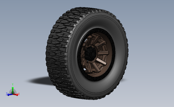 越野车轮 4x4SolidWorks