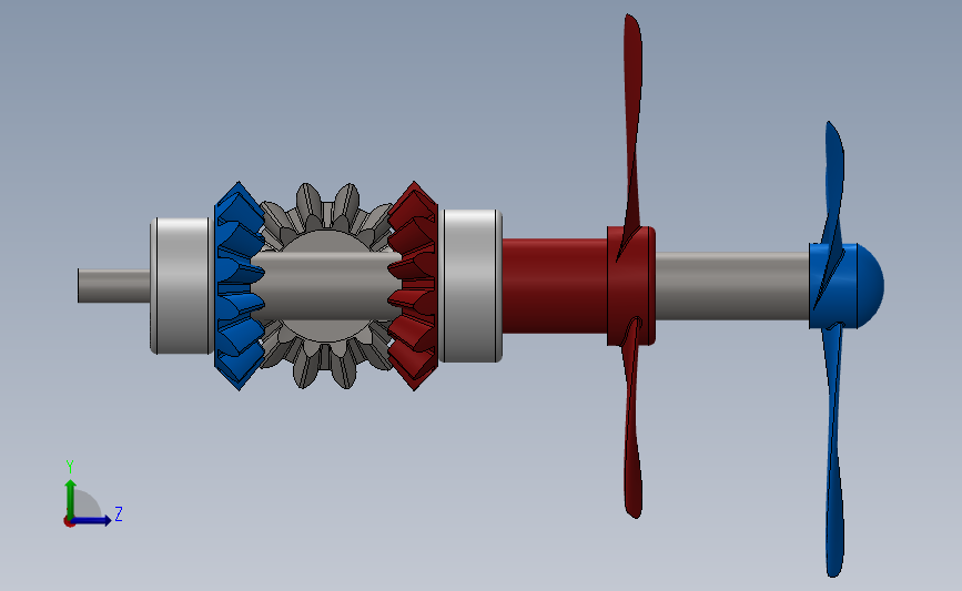 同轴螺旋桨2 Solidworks 2018 模型图纸下载 懒石网