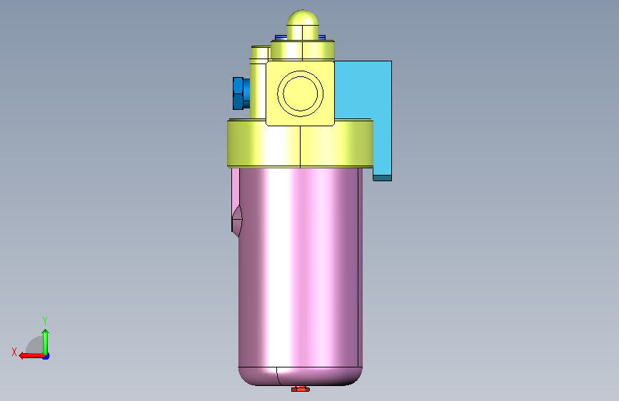 BC3000M1W-气源三联件 背面视图