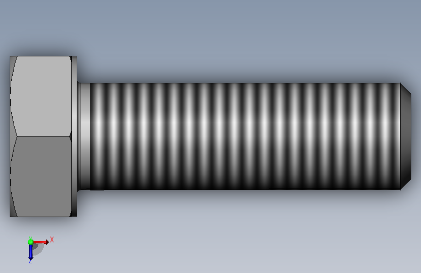 GB/T5781-2000六角头螺栓全螺纹C级M16×50 俯视图