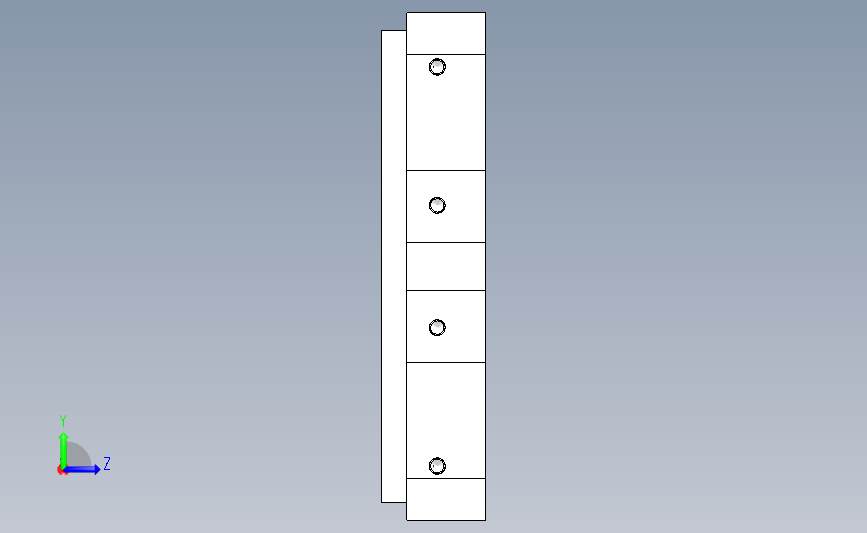 200cc塑料瓶双体吹塑注塑模具 左侧视图
