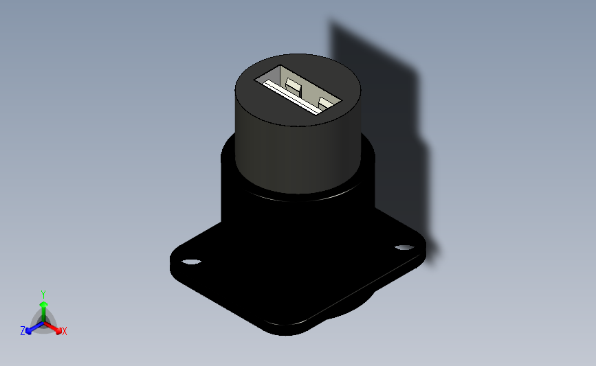 USB 2.0 D-panel 插座的简单模型