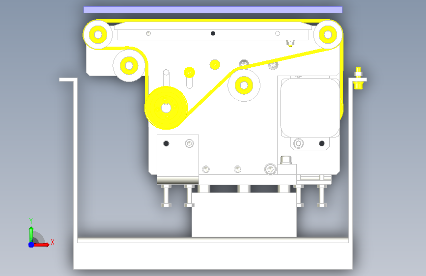 直角转弯机构 正面视图