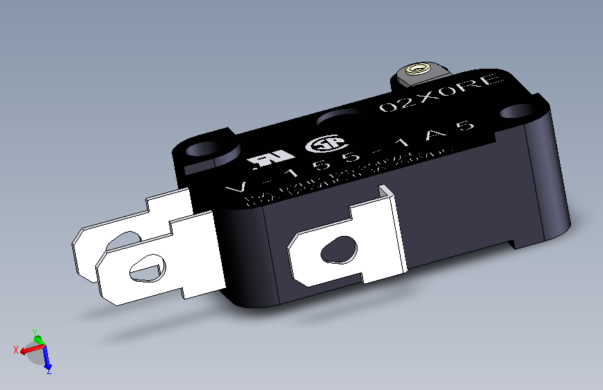 欧姆龙微动开关OMRON V-155-1A5_欧姆龙 V-155-1A5.SLDPRT