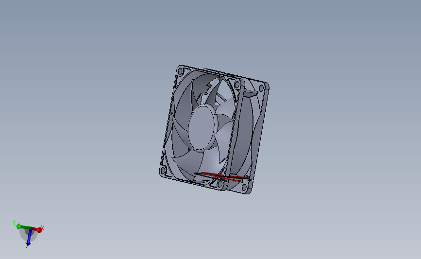 带流量分析的 75 mm PC 风扇