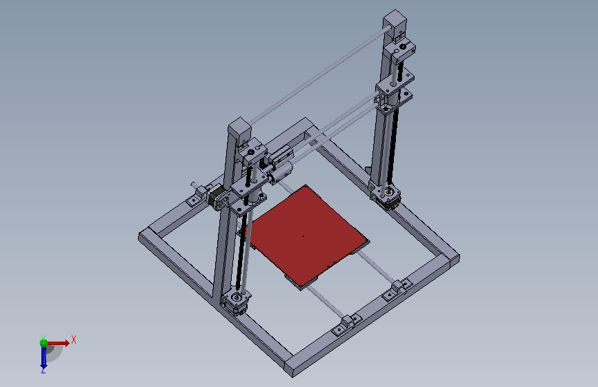 A1005434-DIY 3D打印机 俯视图