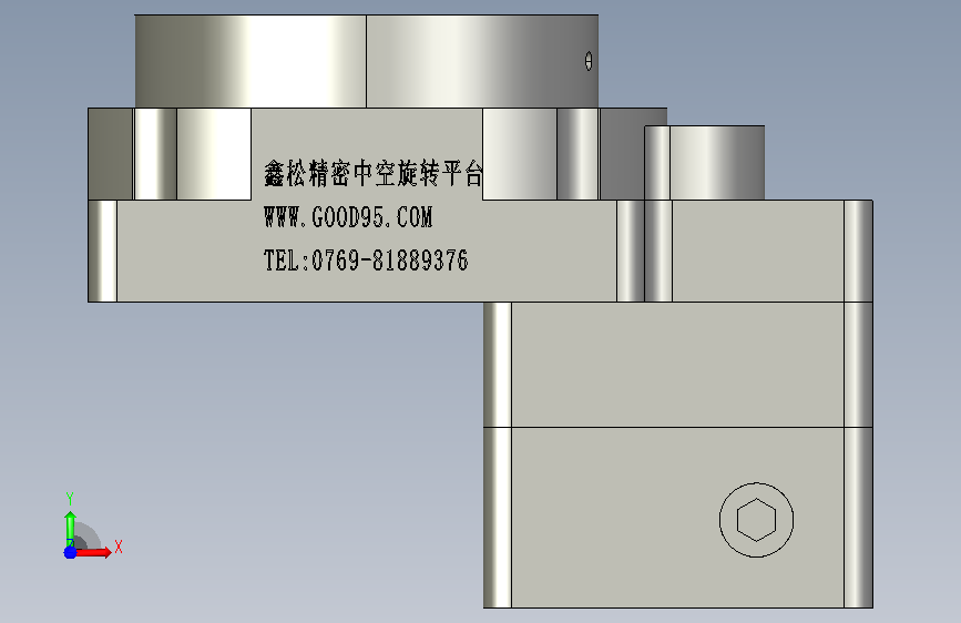 鑫松中空旋转平台PM60-05-MRS(配伺服8-30-46-M4) 正面视图