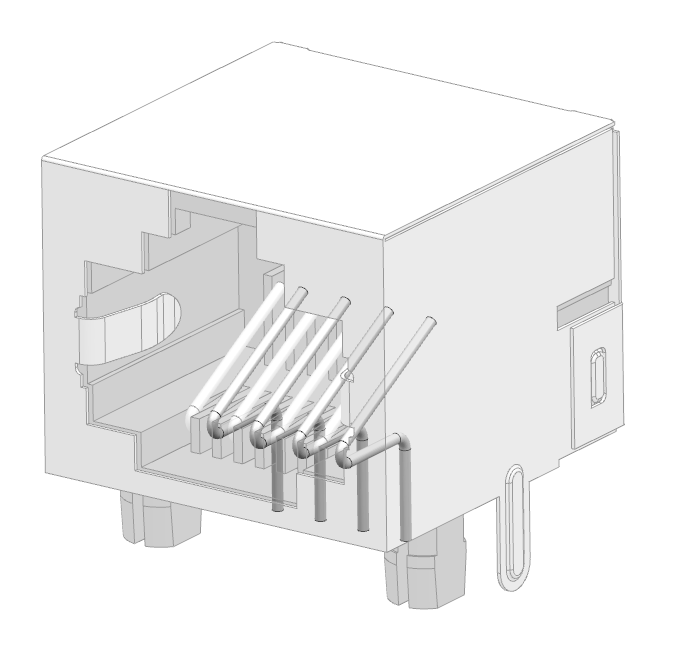RJ45无灯铜壳