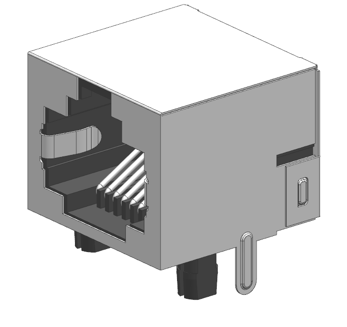 RJ45无灯铜壳