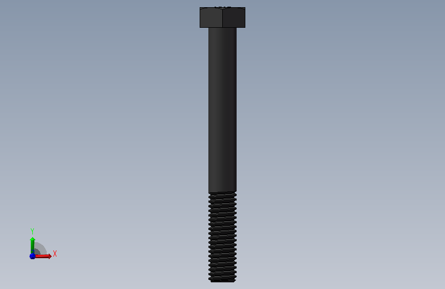 50_1_5,GB/T5780-2000六角头螺栓C级M5×45 正面视图