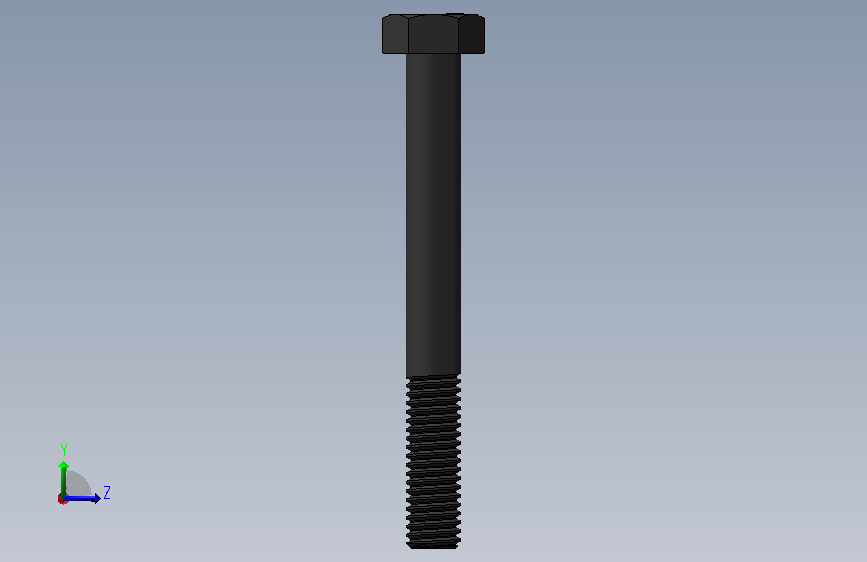 50_1_5,GB/T5780-2000六角头螺栓C级M5×45 左侧视图