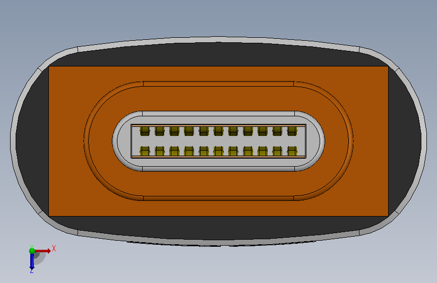 A0014474-USB-C 转 USB-A OTG 适配器 俯视图