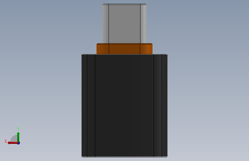 A0014474-USB-C 转 USB-A OTG 适配器 背面视图