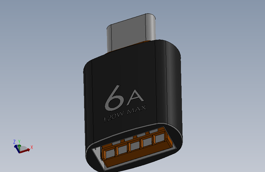 A0014474-USB-C 转 USB-A OTG 适配器 主视图