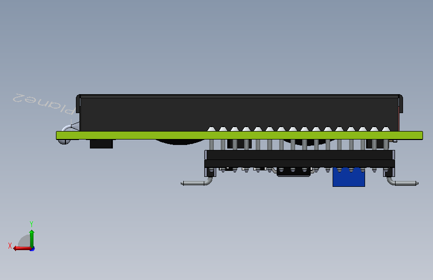 A3009369-带 I2C PCF8574 模块的 16x2 LCD 背面视图