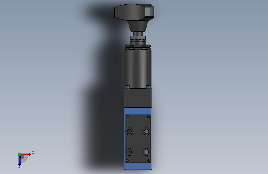 DZ5DP型直动式顺序阀 俯视图