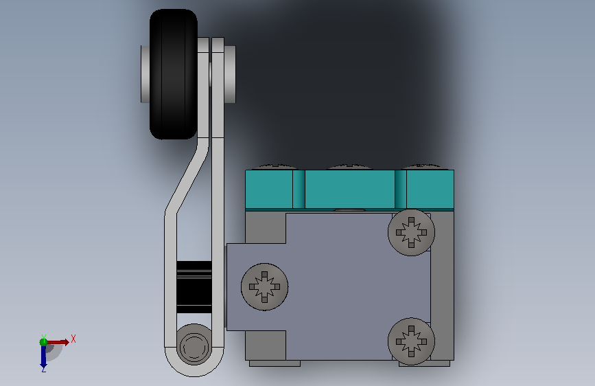 限位开关 6-_ASSY, LIMIT SWITCH, MINI, 2 CIRCUIT_限位开关 6-_组件, 限位开关, 小型, 2 回路 俯视图