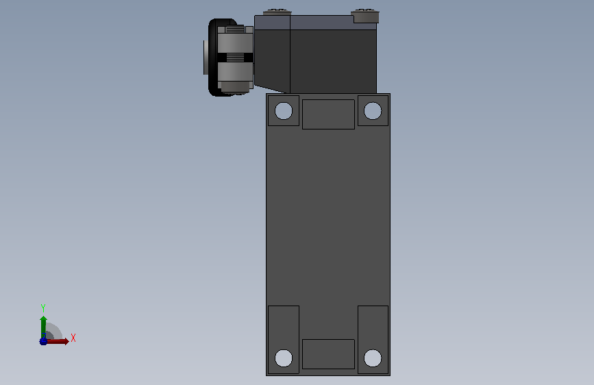 限位开关 6-_ASSY, LIMIT SWITCH, MINI, 2 CIRCUIT_限位开关 6-_组件, 限位开关, 小型, 2 回路 正面视图