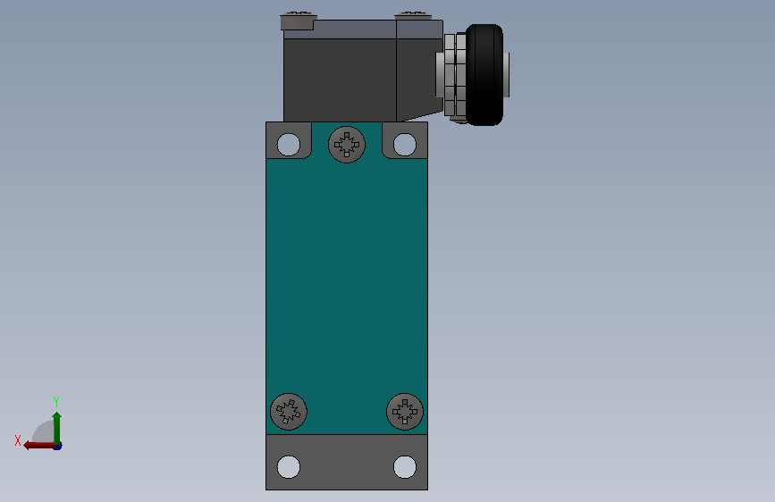 限位开关 6-_ASSY, LIMIT SWITCH, MINI, 2 CIRCUIT_限位开关 6-_组件, 限位开关, 小型, 2 回路 背面视图