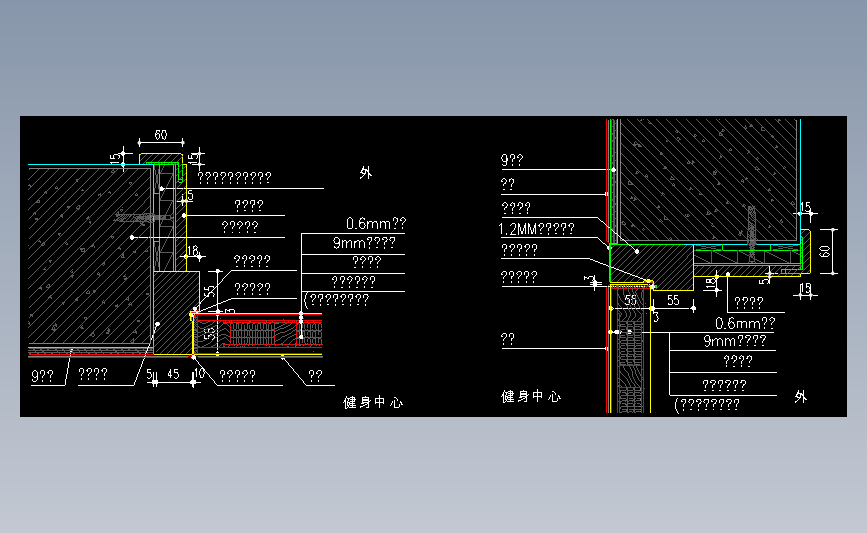 防火门套节点图1