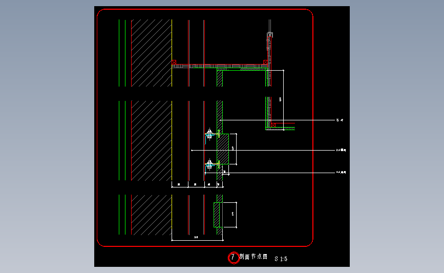 干挂石材竖剖节点图8