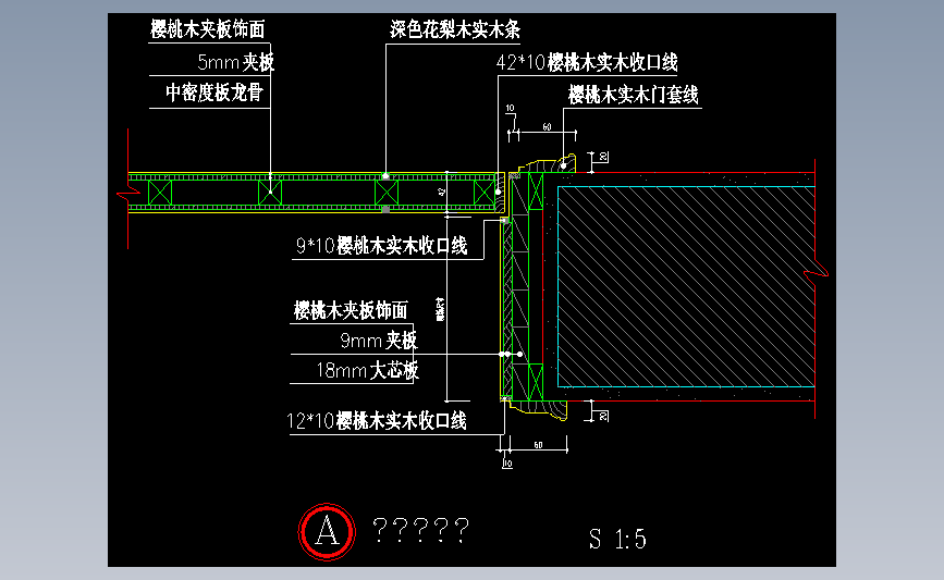 夹板门及套节点图