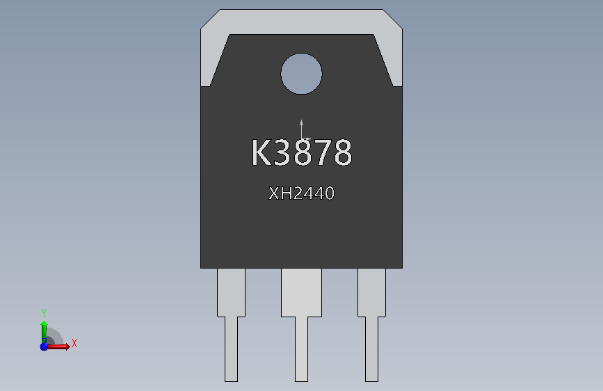 A0014608-2SK3878 _ K3878 N沟道MOSFET (TO-247 _ TO-3P) 正面视图